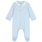 Baby Boys Blue Whale Babygrow, 1, hi-res