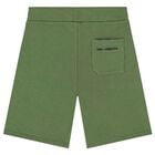 Boys Green Logo Shorts, 2, hi-res