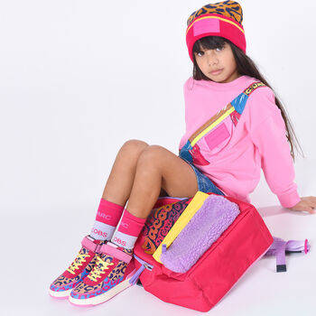 Girls Pink Logo Sweatshirt