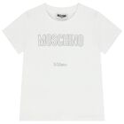  Girls White Logo T-Shirt, 3, hi-res