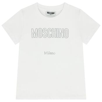  Girls White Logo T-Shirt