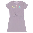Girls Purple Logo Dress, 1, hi-res