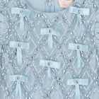 Girls Blue Embellished Crystal Tulle Dress, 1, hi-res