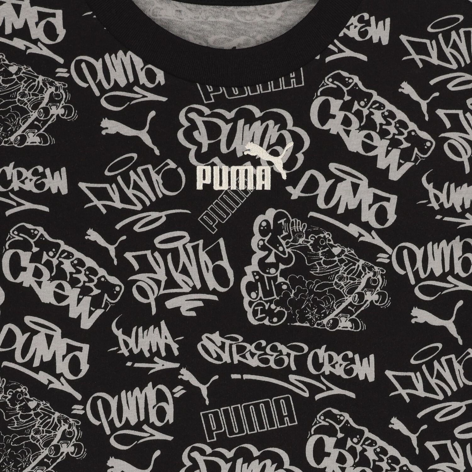 تيشيرت بالشعار باللون الاسود للاولاد , 1, hi-res