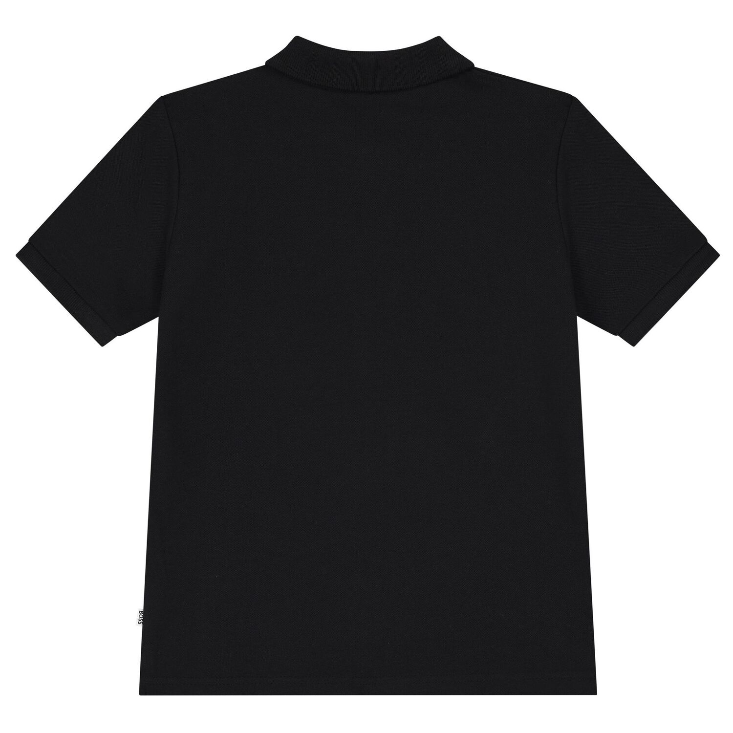 Boys Black Logo Polo Shirt, 1, hi-res