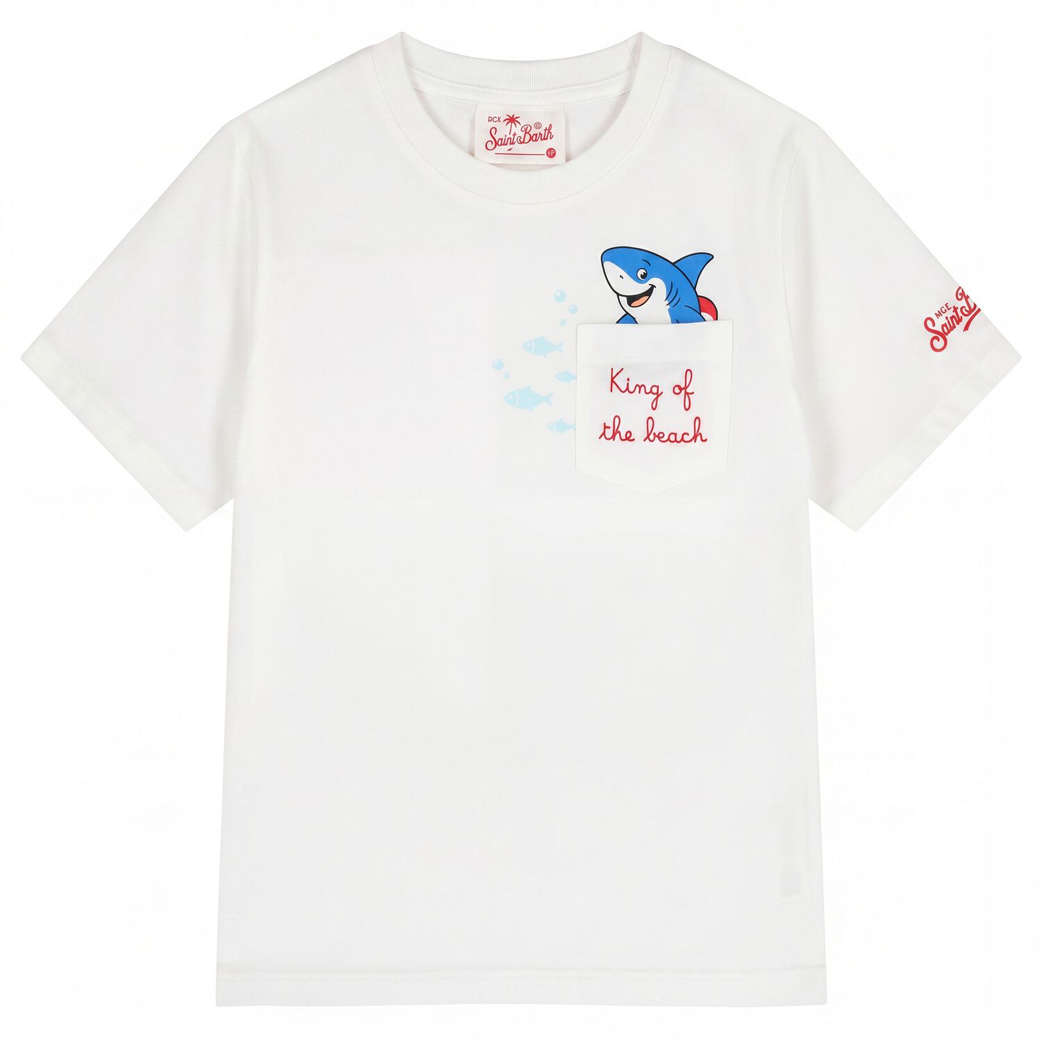 Boys White Shark T-Shirt, 1, hi-res