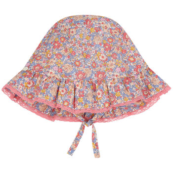 Baby Girls Pink Floral Liberty Hat