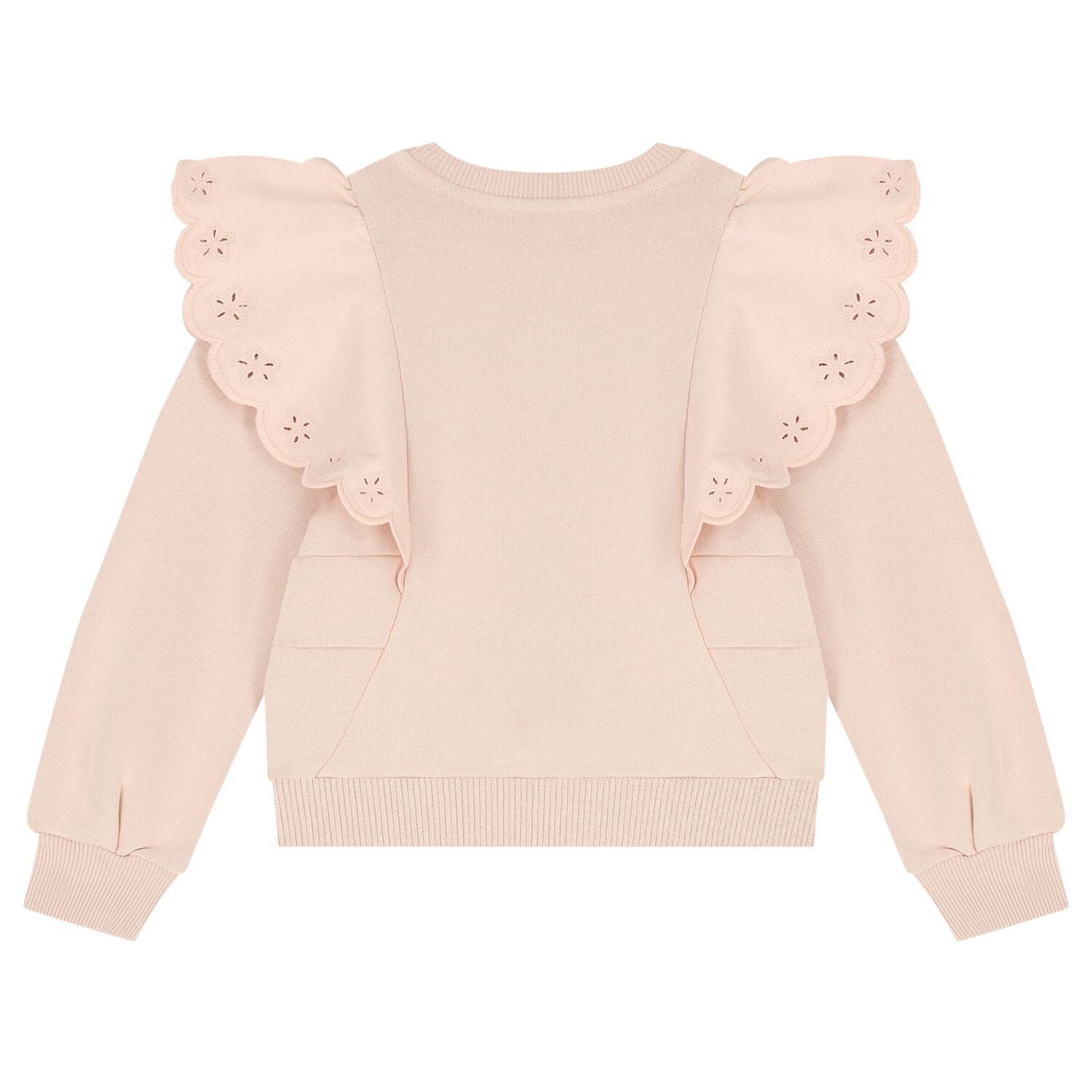 سويتشيرت بنات بالشعار باللون الزهري, 1, hi-res image number null