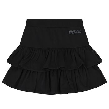 Girls Black Logo Skirt