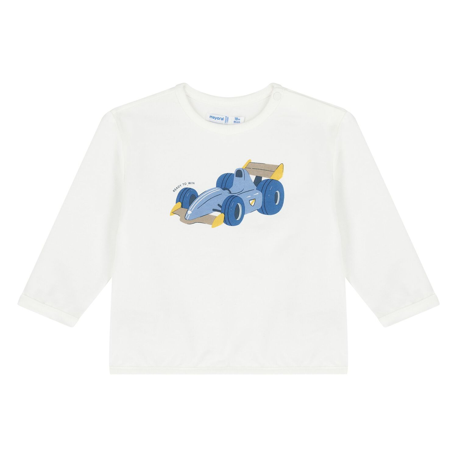Younger Boys White, Blue & Beige Racing Car Tracksuit Set ( 3 Piece ) , 1, hi-res