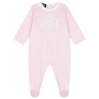 Baby Girls Pink Medusa Logo Babygrow, 1, hi-res