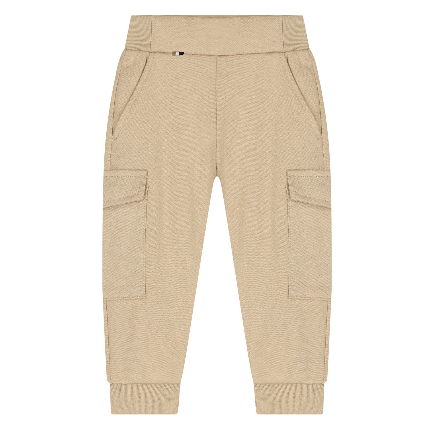 Younger Boys Beige Logo Trousers, 1, hi-res image number null
