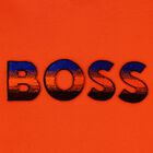 Boys Orange Logo Hooded Top, 1, hi-res