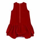 Girls Red Velvet Dress, 1, hi-res