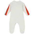 Boys Grey & Navy Logo Babygrow Set, 1, hi-res