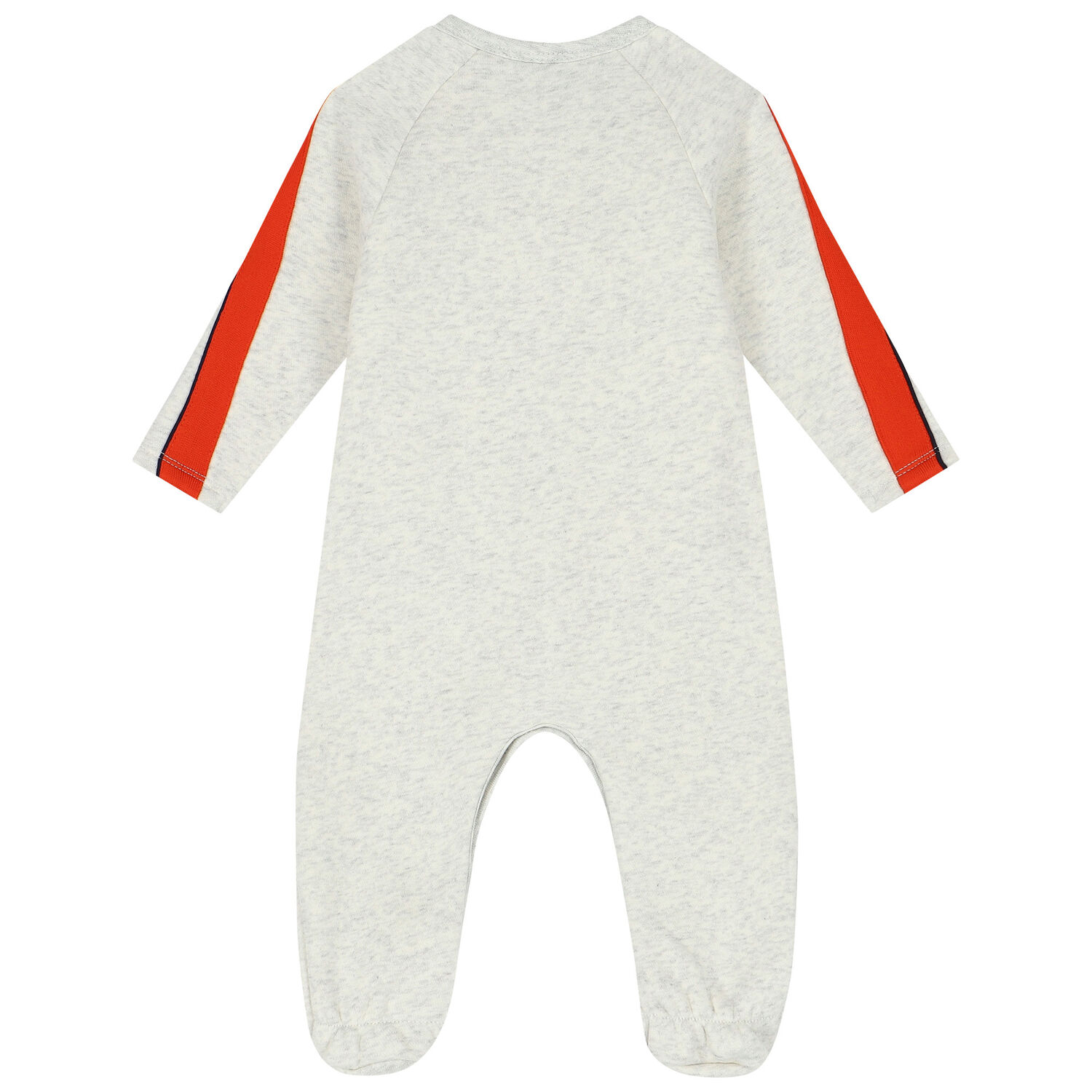 Boys Grey & Navy Logo Babygrow Set, 1, hi-res