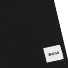 Younger Boys Black Logo Shorts, 2, hi-res
