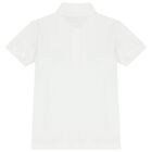 قميص بولو أبيض للأولاد بشعار دب تيدي, 1, hi-res