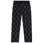 Boys Black Logo Joggers, 1, hi-res