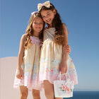 طقم فستان بطبعة الزهور باللون الأصفر, 1, hi-res