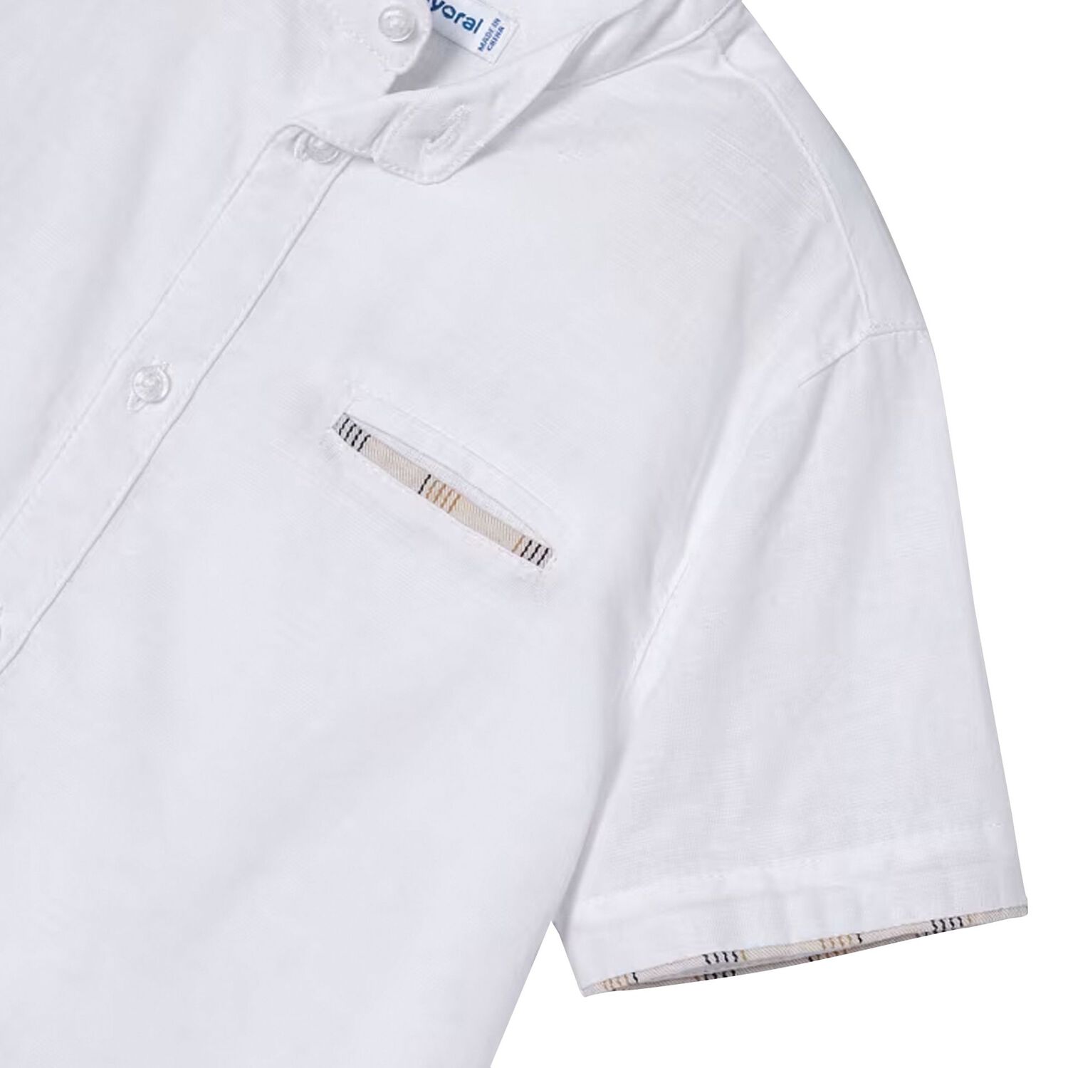 طقم أولاد شورت باللون الأبيض والبيج, 1, hi-res image number null