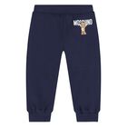 Younger Navy Blue Teddy Bear Logo Joggers, 2, hi-res