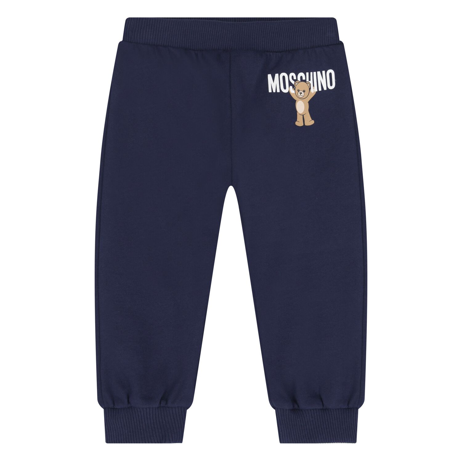Younger Navy Blue Teddy Bear Logo Joggers, 2, hi-res