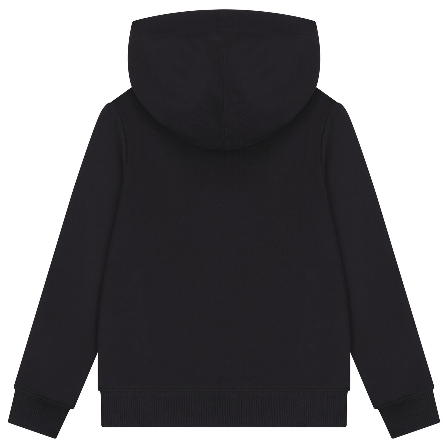 Boys Black Logo Hooded Top , 1, hi-res