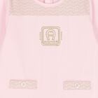 Baby Girls Pink & Gold Logo Babygrow Gift Set , 3, hi-res