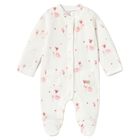 Baby Girls Ivory & Pink Babygrow, 3, hi-res