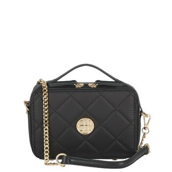 Girls Black Quilted Handbag