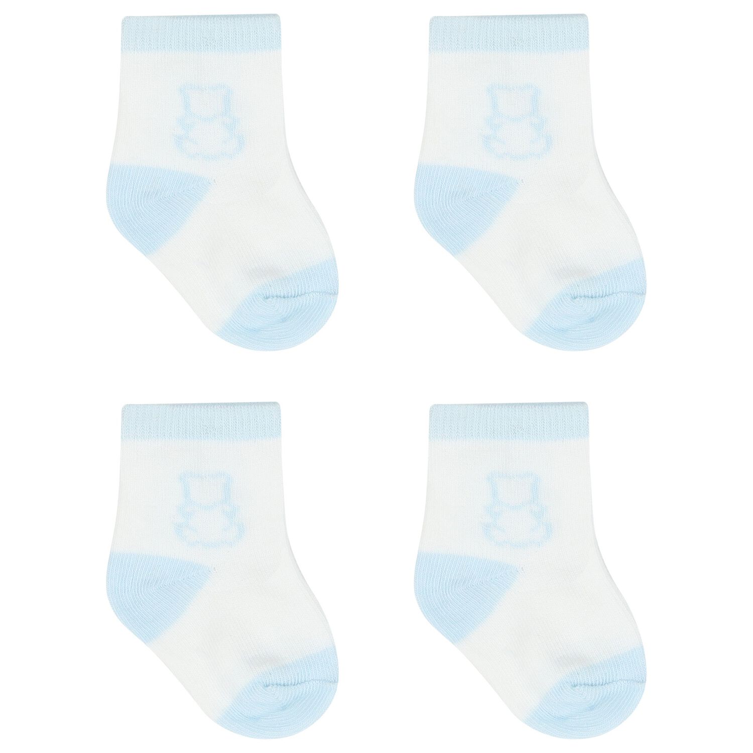 Baby Boys White & Blue Socks ( 2-Pack ), 1, hi-res