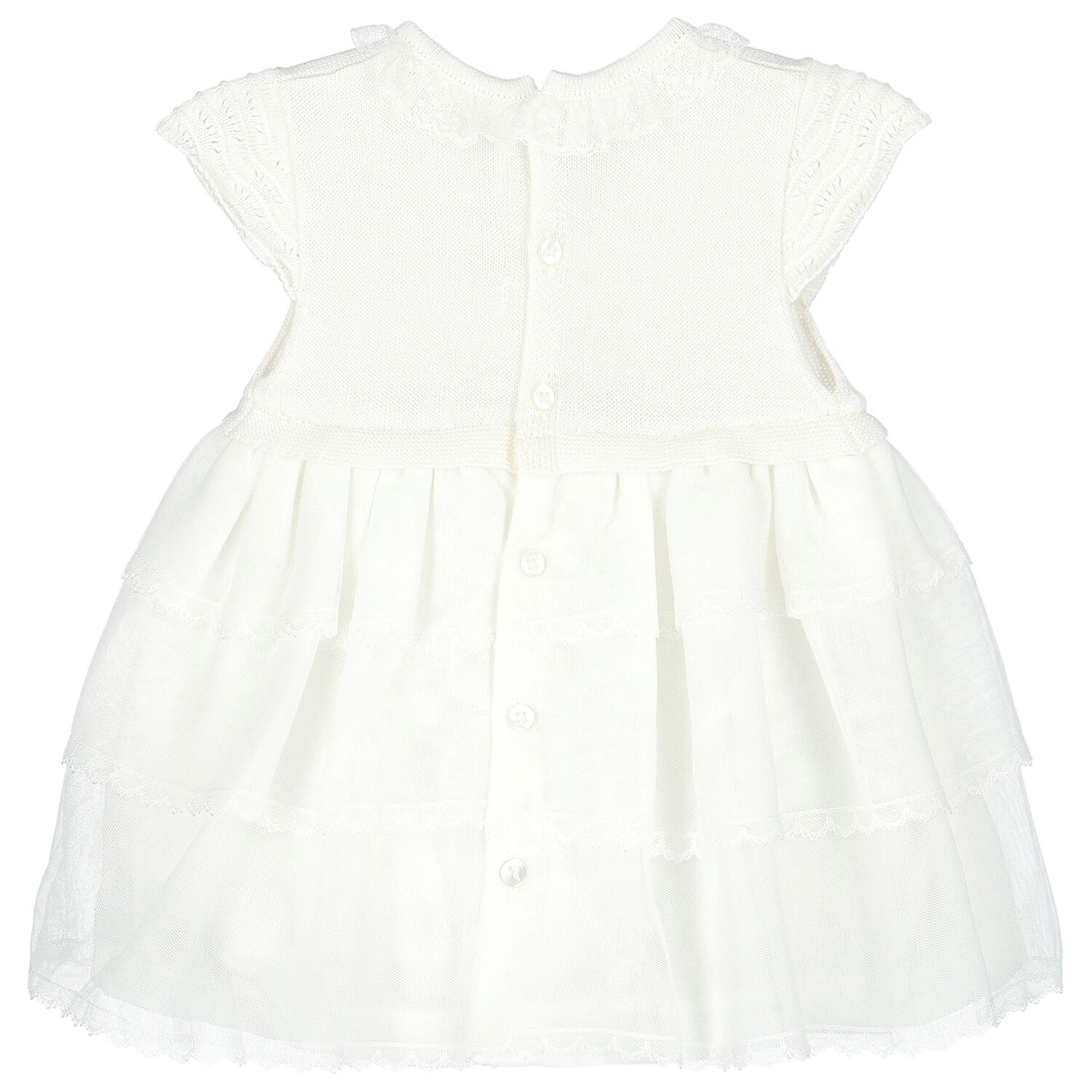 Baby Girls White Tulle Dress Set, 1, hi-res image number null