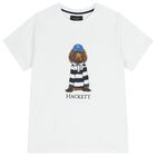 Boys White Dog Logo T-Shirt , 2, hi-res