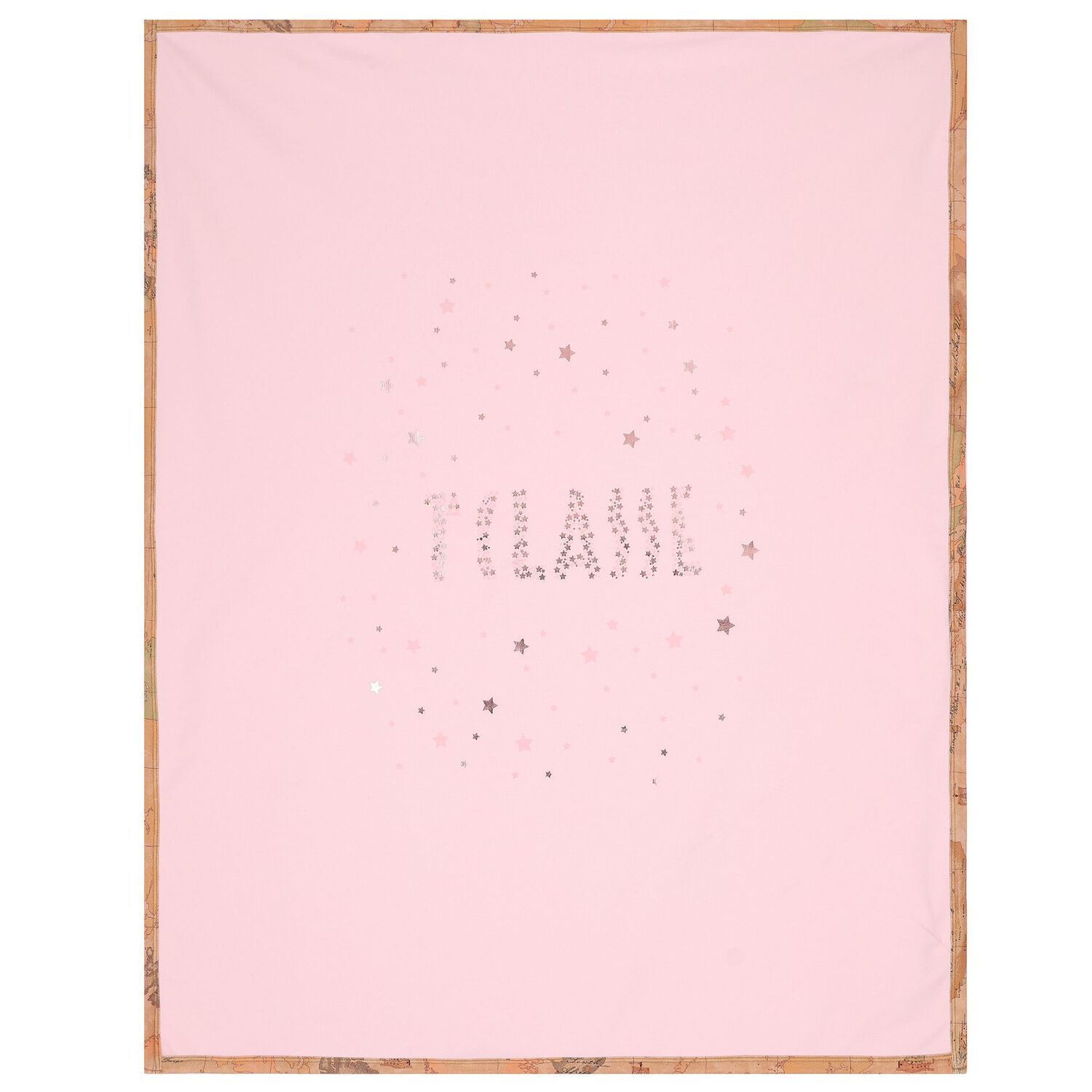 طقم هدايا ملابس أطفال بناتي بطبعة خريطة جغرافية باللونين الوردي والبيج, 2, hi-res