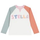 Girls White Logo Long Sleeve Top, 1, hi-res
