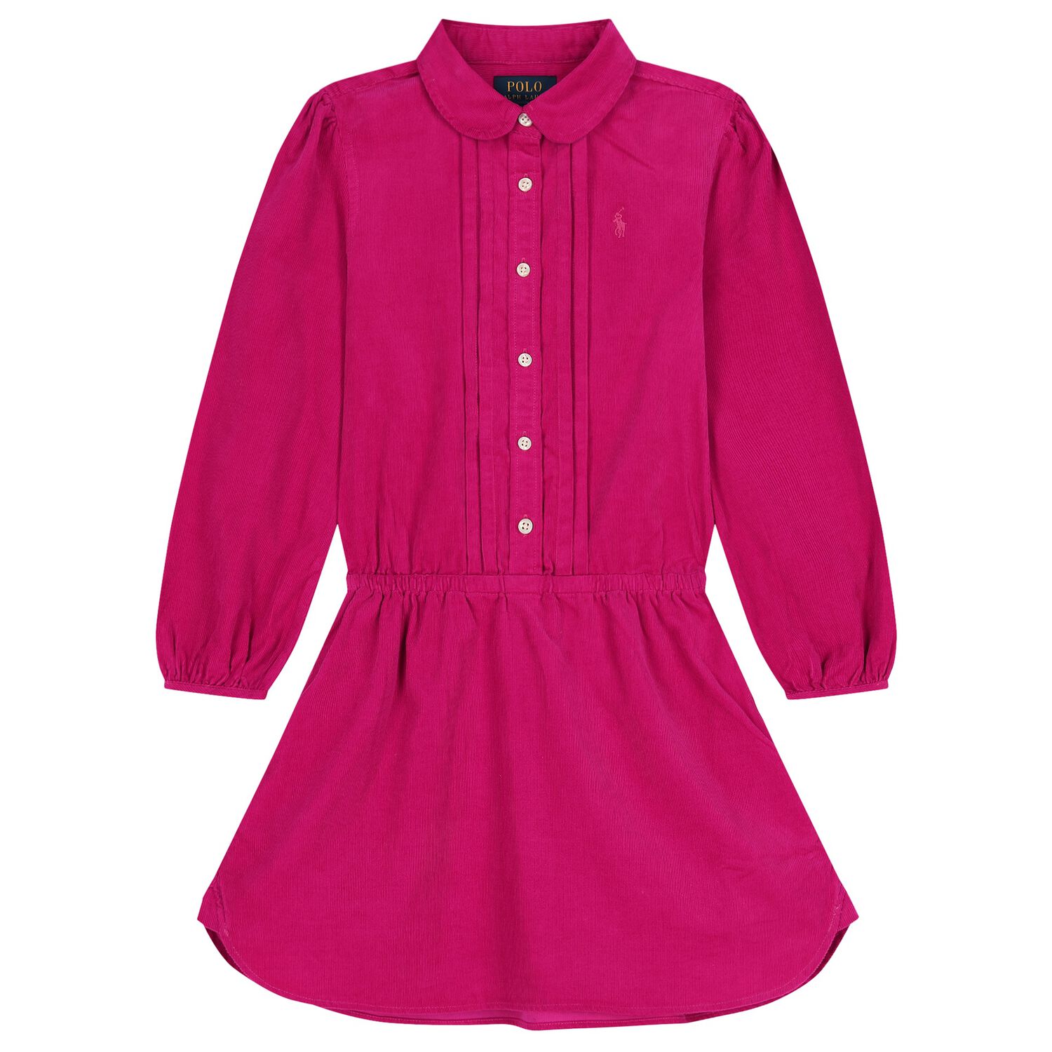 Girls Pink Logo Needlecord Dress, 1, hi-res