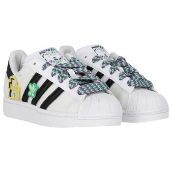 White & Black SUPERSTAR II Trainers