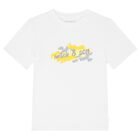 Boys White Logo T-Shirt, 1, hi-res