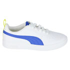 Boys White & Blue Rickie Trainers, 1, hi-res