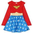 Girls Red & Blue Wonder Woman Costume, 1, hi-res