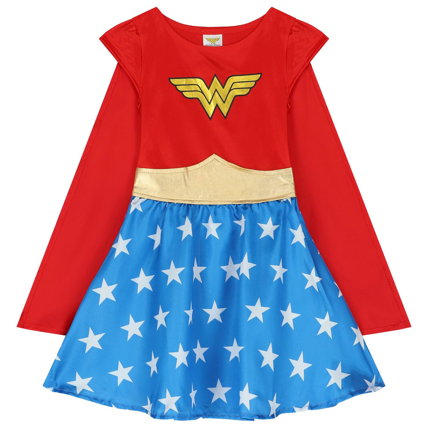Girls Red & Blue Wonder Woman Costume, 1, hi-res