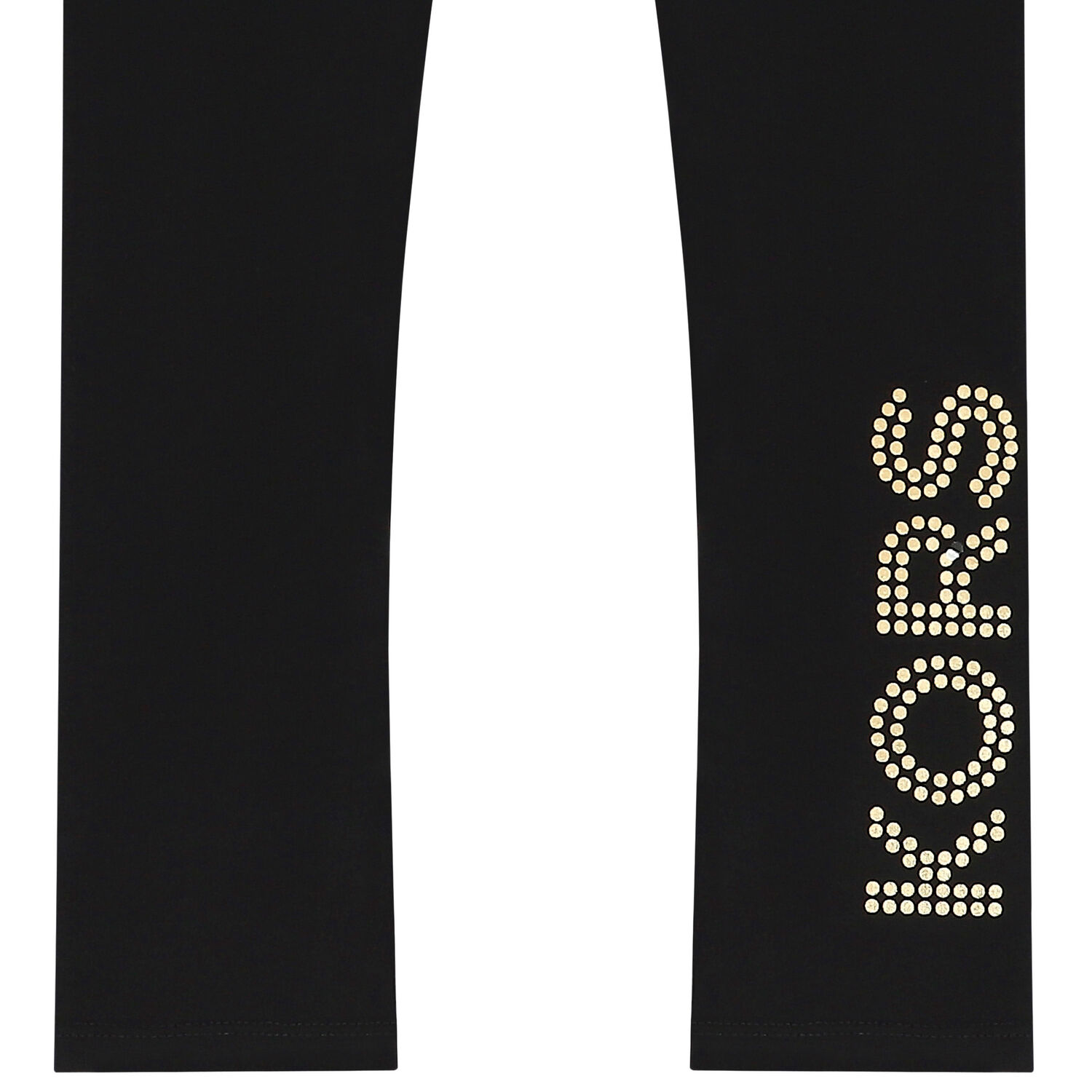 Girls Black Logo Leggings, 1, hi-res