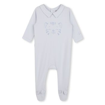 Baby Boys Blue Tiger Babygrow