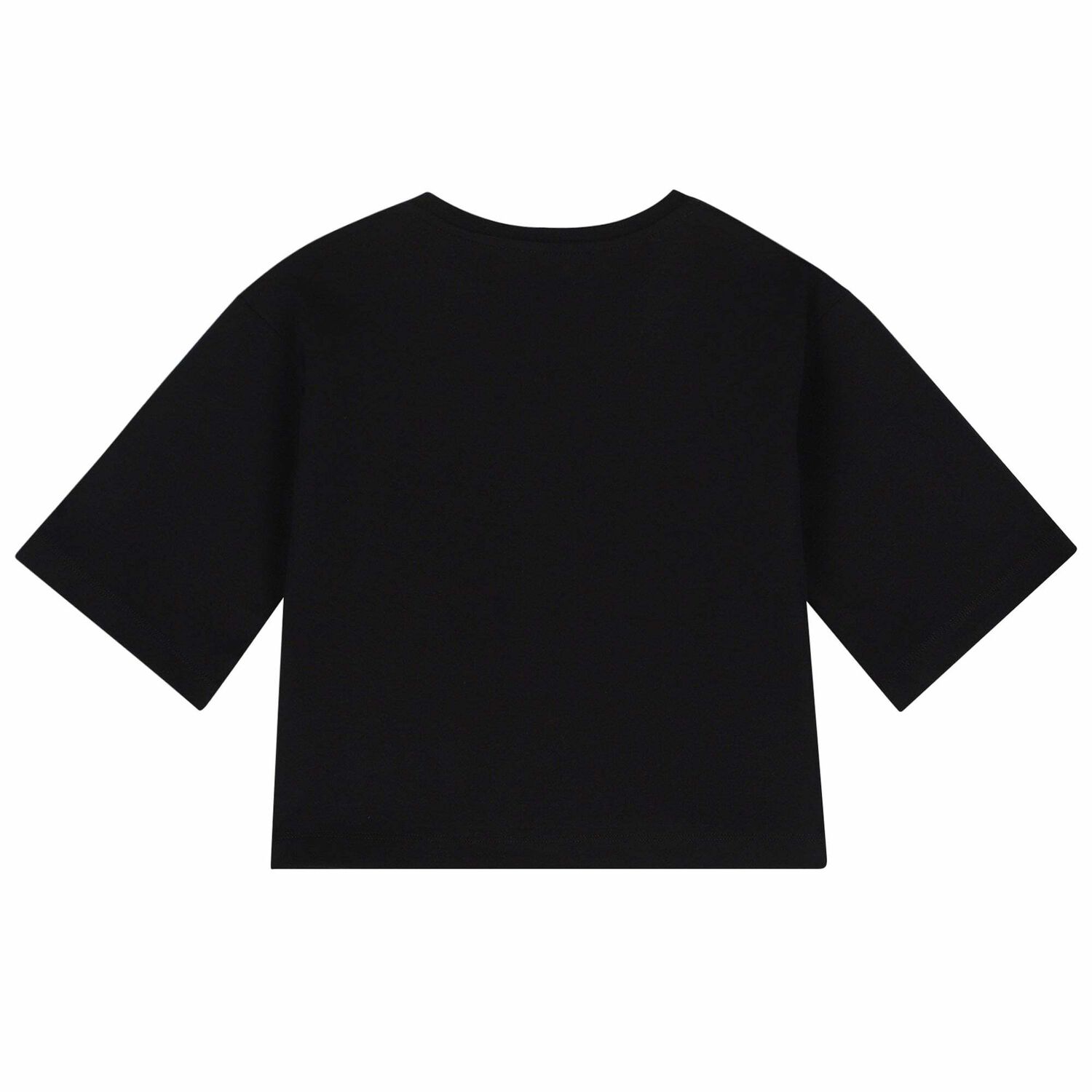 Girls Black Logo T-Shirt, 3, hi-res