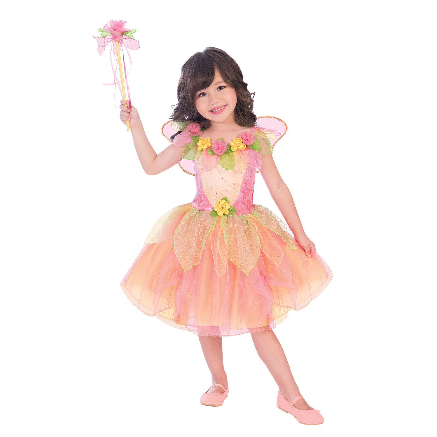 Girls Peach Sorbet Fairy Costume, 1, hi-res image number null