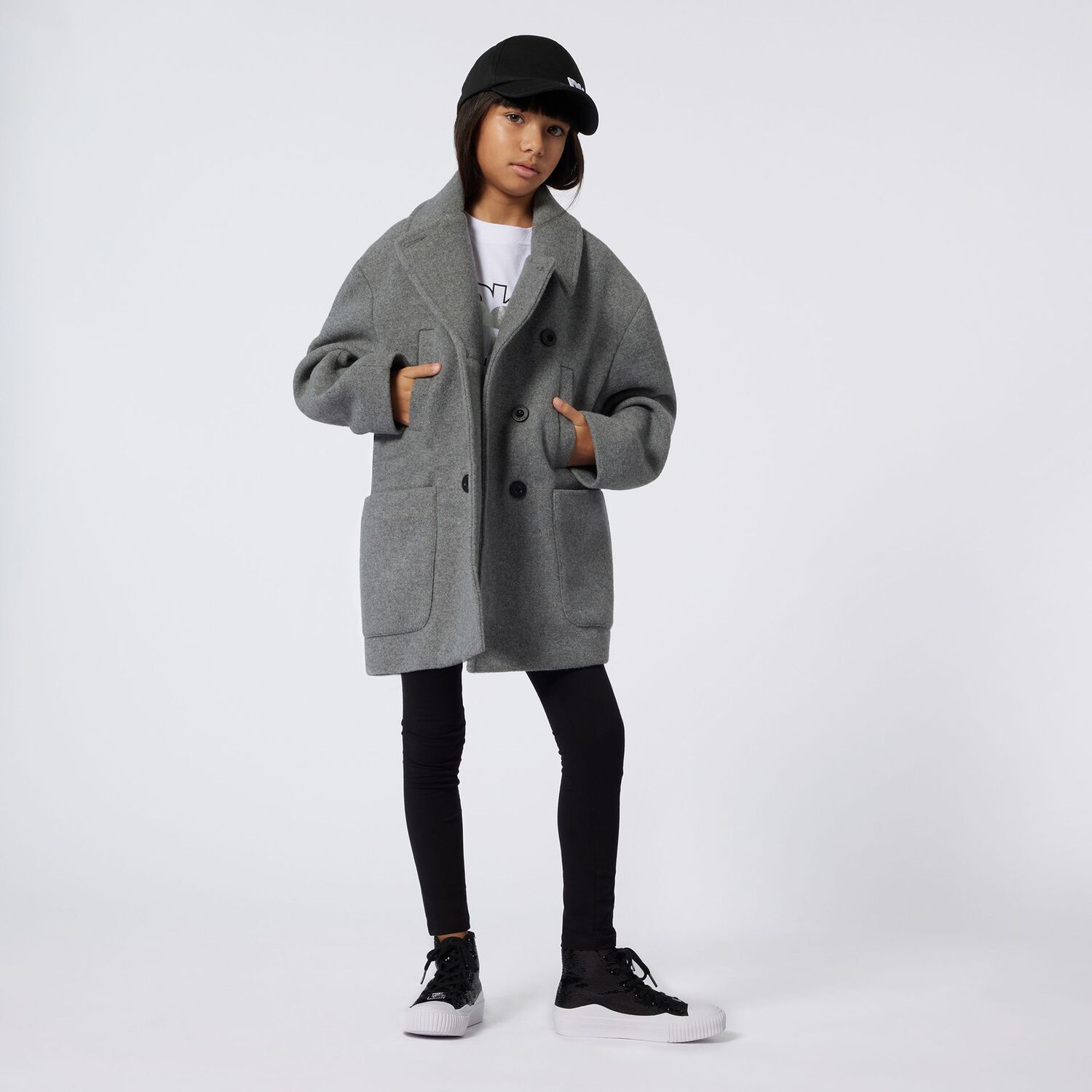 Girls White Logo T-Shirt, 2, hi-res