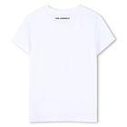 Girls White Ikonik Karl & Choupette T-Shirt, 1, hi-res