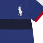 تيشيرت أولاد بالشعار باللون الأزرق, 2, hi-res