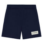 Navy Logo Shorts, 1, hi-res